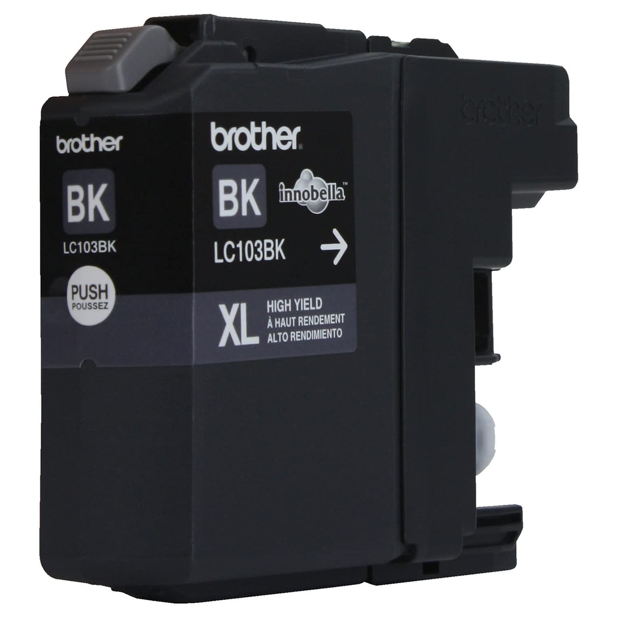 Brother Genuine High Yield Black -Ink -Cartridge, LC103BK, Replacement Black -Ink, Page Yield Up To 600 Pages, Amazon Dash Replenishment -Cartridge, LC103, 1 OEM -Cartridge Brother