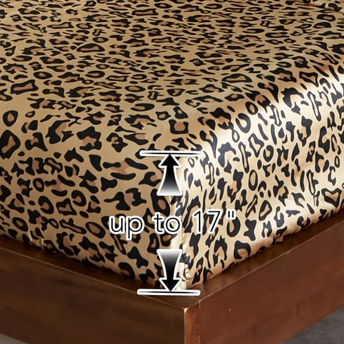 HENGWEI Satin Sheet Set Queen Size, 4 Pieces Silky Bed Sheets with Deep Pocket, Luxury Soft Bedding Set Breathable and Cooling for Hair and Skin, 1 Flat Sheet, 1 Fitted Sheet, 2 Pillow Case HENGWEITEXT