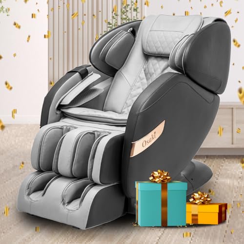Osaki OS-Champ | Black & Gray | 2D SL-Track Full Body Massage Chair | Zero Gravity | Lumbar Heating | Foot & Calf | Auto Mode | Full Air Bag Compression | Bluetooth Speaker | Space Saving Osaki