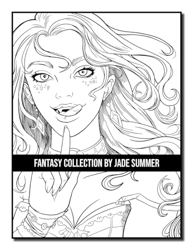 Fantasy Collection: An Adult Coloring Book with 100+ Incredible Coloring Pages of Mermaids, Fairies, Vampires, Dragons, and More! WoodArtSupply