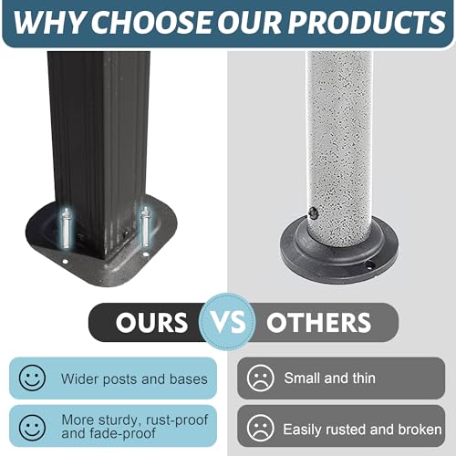 Domi Hardtop Grill Gazebo 8x5FT, Outdoor BBQ Gazebo with Galvanized Steel Double Roof, Permanent Sun Shade Grill Canopy Shelter with 2 Side Shelves and Ceiling Hook for Patio Yard Garden (Grey) domi outdoor living