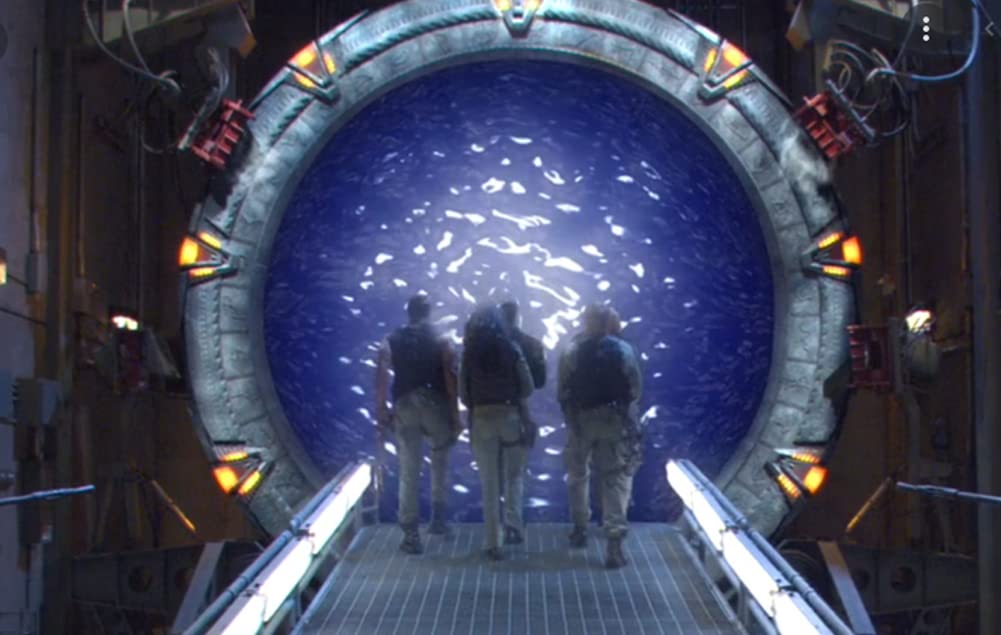 Karc Stargate Mirror Infinity Mirror Tunnel Stargate Model Figure Time Tunnel Merchandise Night Light Table Lamp Desktop Decoration Gift for Children and Adults with Ligh Karc