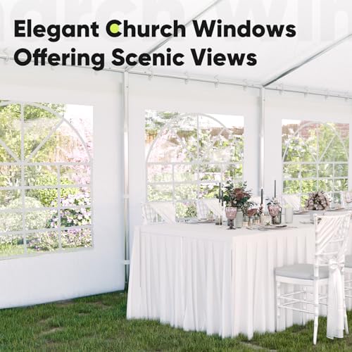 Quictent 20x40 Heavy Duty Party Tent with Church Windows, Outdoor Event Shelter Tent for Parties, Wedding, Carport, Canopy, BBQ Quictent