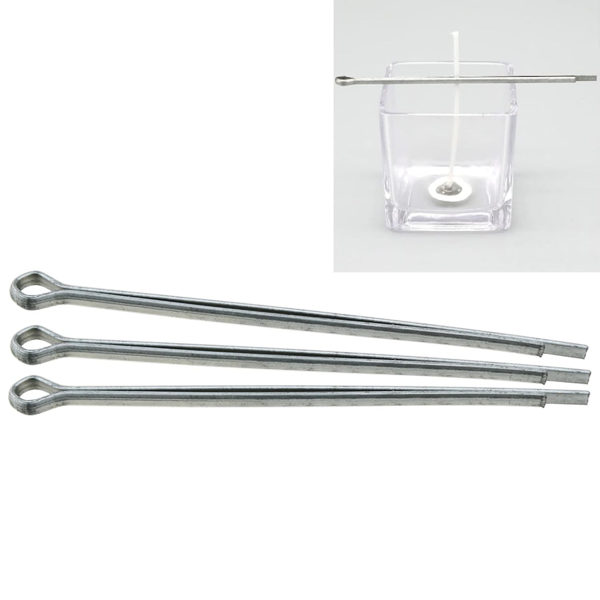 Heyous 10PCS Candle Making Supply Accessory DIY Candle Making Tool Metal Wick Holder Wick Holder Clip for Candle Making and Holding DIY Candle heyous