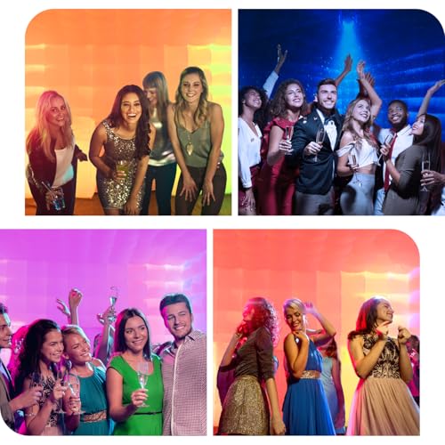 SAYOK Inflatable Party Tent 16.4'x16.4'x11.5' with LED Wall Wash Lights, Night Club Tent for Adults Wedding Birthday Backyard Party Business Events SAYOK