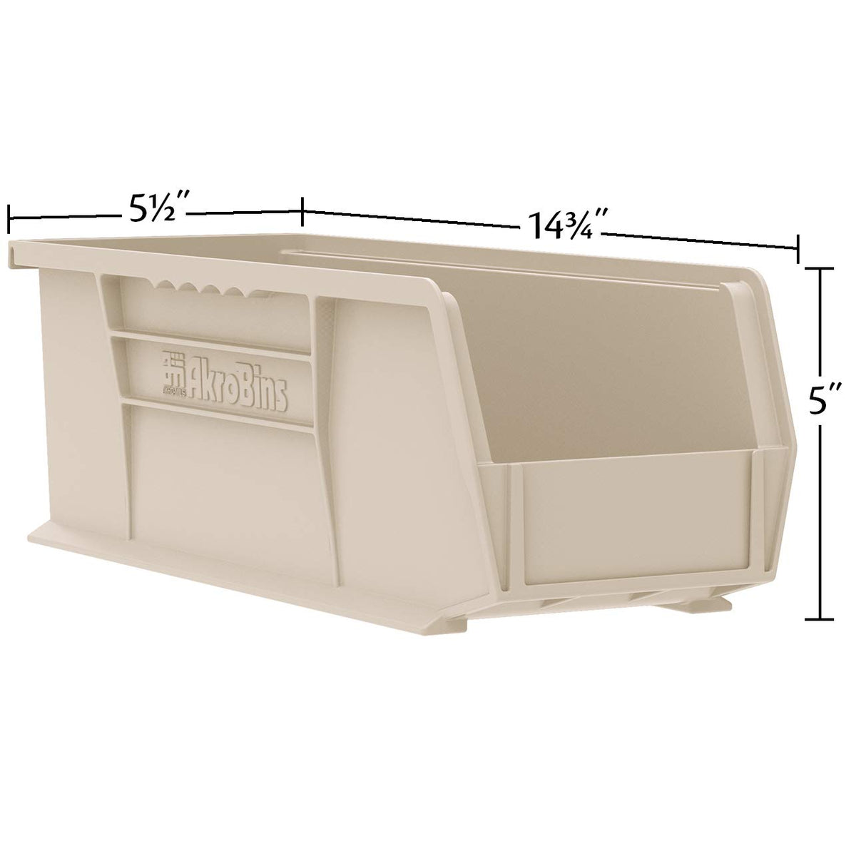 Akro-Mils 30234 AkroBins Plastic Storage Bins, Space-Saving Stackable Bins for Garage, Pantry, Craft Organization, 15" x 5" x 5", Blue, 12-Pack Akro-Mils