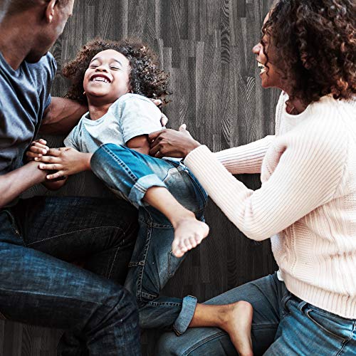 Forest Floor 3/8 Inch Thick Printed Foam Tiles, Premium Wood Grain Interlocking Foam Floor Mats, Anti-Fatigue Flooring – Stylish Flooring Solution, Carbon, 16 Sq Ft We Sell Mats