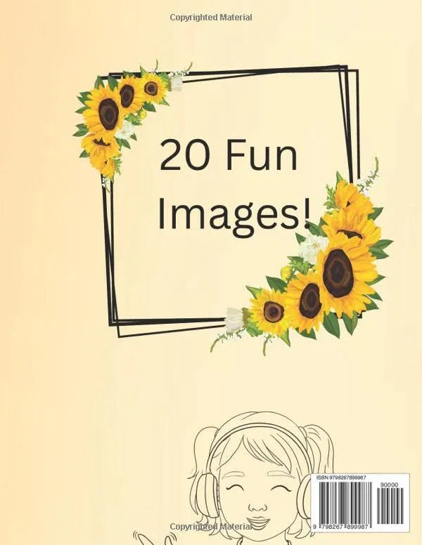 A Sunflower Flower Coloring Book Majosta