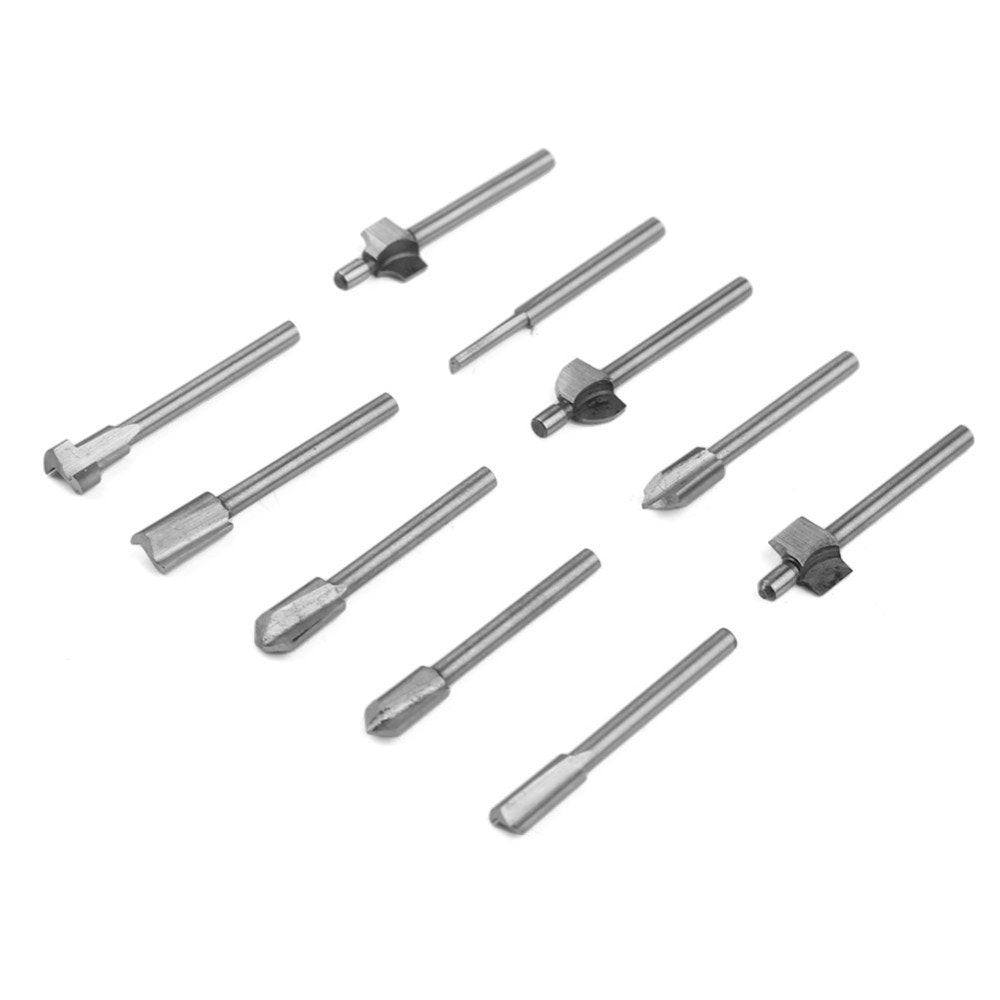 Urhelper 10-piece HSS Woodworking Router Bits Set for Dremel Rotary Tools by Urhelper Urhelper