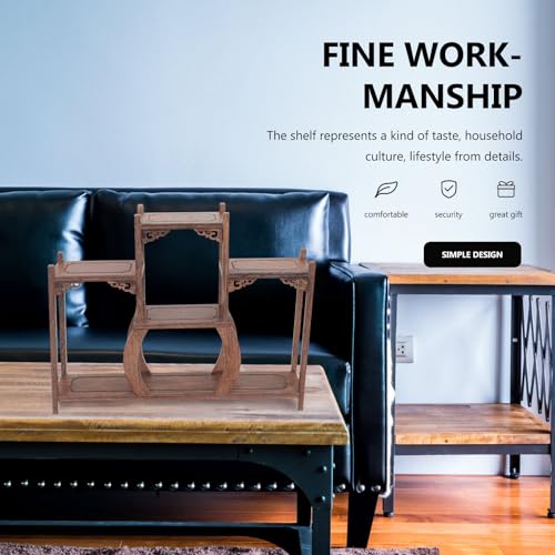 Cabilock Home Decor Home Decor Stand Coffee Table Desk Wooden Display Rack Wooden Display Base Oriental Plant Holder Curio Stand Curio Storage Rack Cabilock