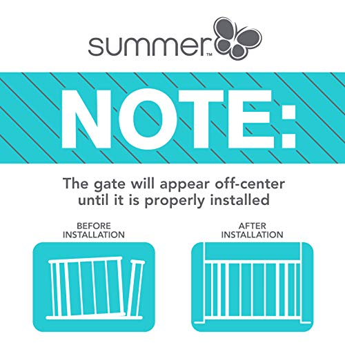Summer Infant Essex Craft Safety Baby Gate,Solid Wood Cherry Stain Arched Doorway,Charcoal Gray Metal Frame-30” Tall, Fits Openings up to 28” to 42” Wide, Baby and Pet Gate for Doorways and Stairways Summer Infant