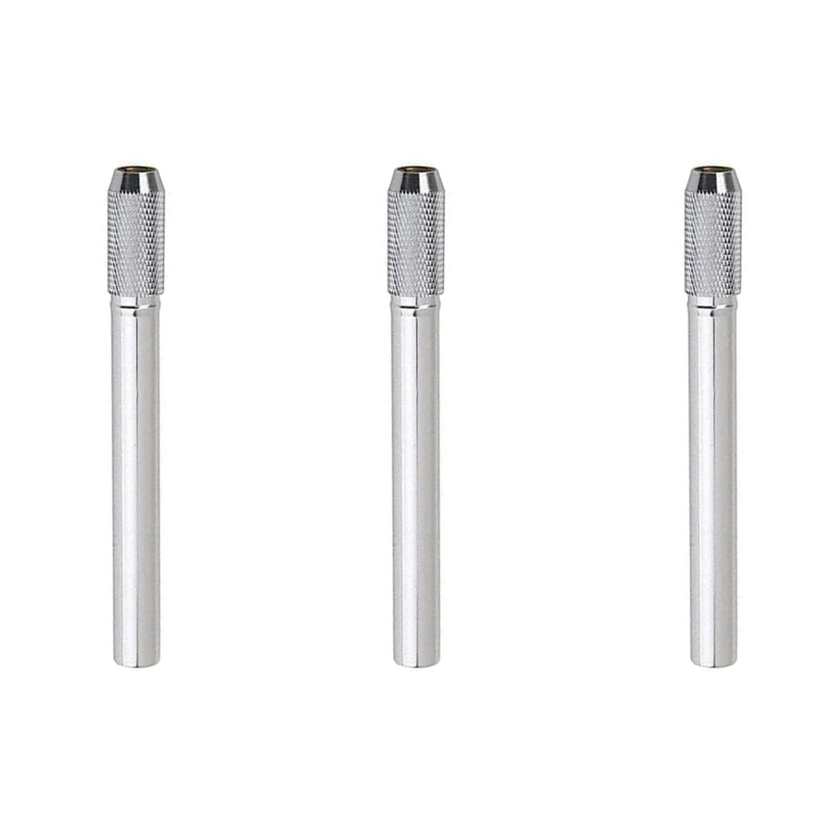 JJLFresheners 3Pcs Silver Extenders Dual Head Pencil Extender for Artists Adjustable Metal Handle Pen Holder Lengthener for School Office, Desk Supplies Holders and Dispensers, Pencil Extender JJLFresheners