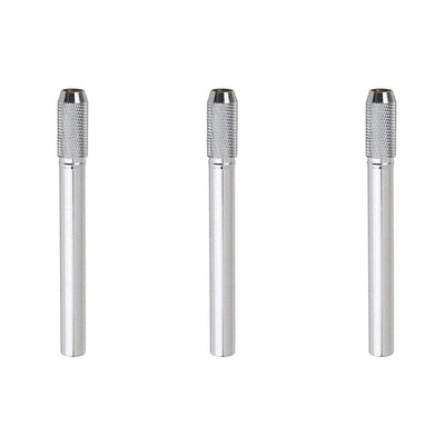 JJLFresheners 3Pcs Silver Extenders Dual Head Pencil Extender for Artists Adjustable Metal Handle Pen Holder Lengthener for School Office, Desk Supplies Holders and Dispensers, Pencil Extender