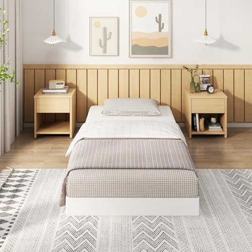 EMODA 5 Inch Twin Box Spring Bed Base, 1500 LBS Heavy Duty Metal Mattress Foundation with Fabric Cover, Easy Assembly EMODA