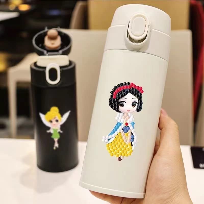 FONYANE Diamond Art Kits for Kids, Arts and Crafts for Kids Ages 4-8,Craft Kits for Ages 8-12, Mosaics Bead Art,Painting Kits,24PCS Princess Gem Art Kits Best Gifts for Grils Boy Birthday FONYANE