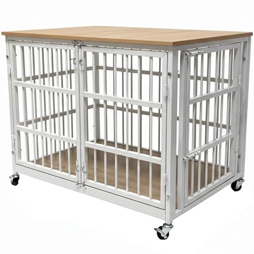 Boldbone 48 inch Dog Crate Furniture, Heavy Duty Dog Kennel Indoor for Large Dogs, Escape-Proof and Chew-Proof Wooden Dog Cage for high Anxiety Dog, Decorate House as TV Stand, End Table BOLDBONE