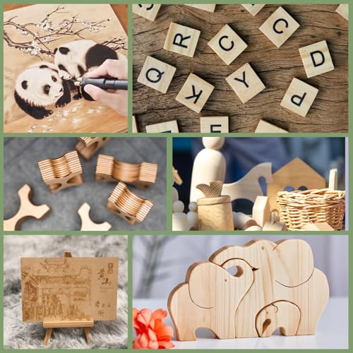 4 Pack Basswood Sheets 1/16x12x12 Inch,1/16 Basswood for Laser Cutting & Engraving, Thin Balsa Wood Sheets, Unfinished Wood for Crafts, Plywood Sheets for Models Making, Wood Burning and Painting. ESRICH