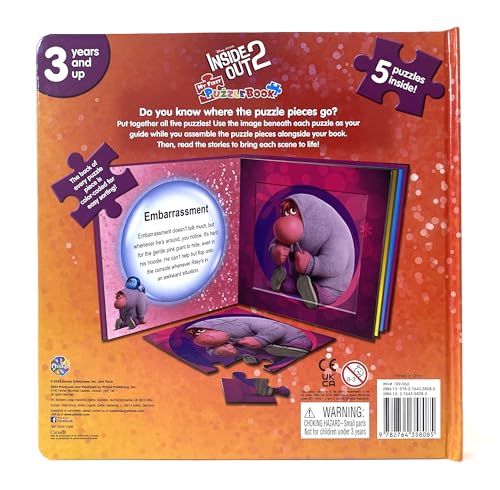 Disney Inside Out 2 My First Puzzle Book - Jigsaw Puzzles for kids, 10-page board book, 5 puzzles to enjoy Phidal