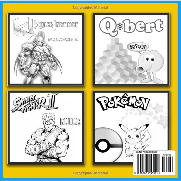 Video Games Retro Coloring Book; Favorite Characters of the Past: Timeless Characters, Timeless Fun: Rediscover Beloved Video Game Characters That ... A Great Way to Conquer Stress and Anxiety WoodArtSupply