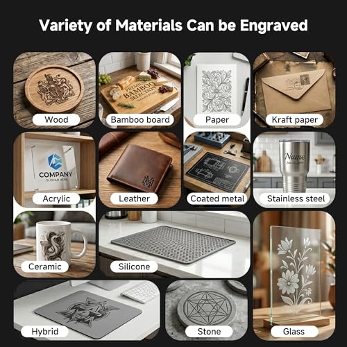 Artilume U1 Laser Engraver 3000mW, Laser Engraving Machine, WiFi, 0.01mm Precision, Large Working Area 150 * 200mm for Wood Leather Acrylic and More, Best for Beginners Small Business Artilume