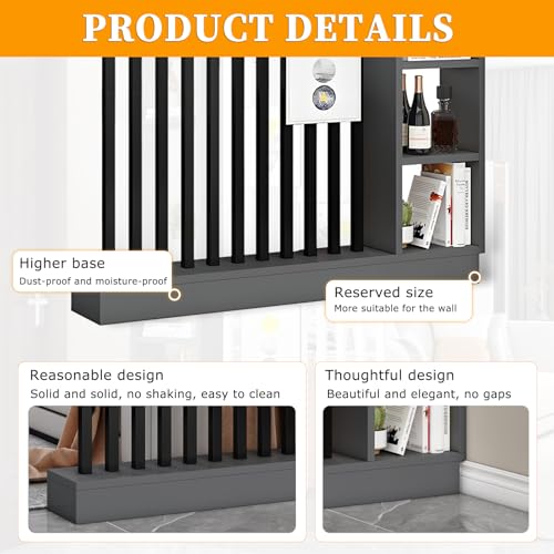 Modern Room Divider with Shelves,Wall Room Divider Screen with Storage Cabinet, Wall Divider for Room Separation, for Home Office Decorative HSHBDDM