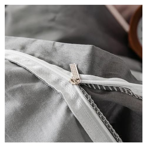 YUSIWOAL Fashion Duvet Cover Sets Cotton Gray Quilt Cover Single Double Queen Bedding Sets 4pcs Pillowcase Boys Solid Comforter Cover Sets,Summer Duvet Cover sets(Queen) YUSIWOAL