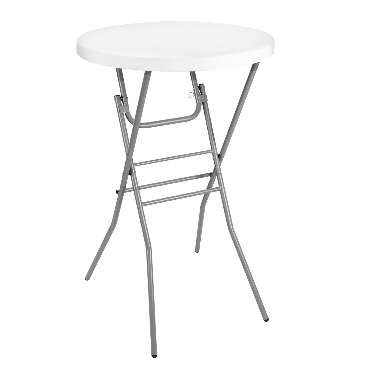 Byliable 28in Cocktail Table White High Top Folding, Round Portable Bar Height Folding Table with Removable Legs, Indoor Outdoor Banquet for Parties, Commercial, Speech, School Byliable