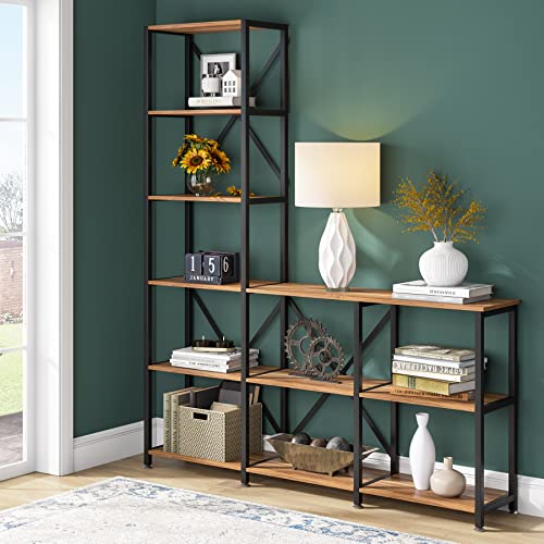 LITTLE TREE Modern Reversible 9 Shelves Bookshelves Cube Bookcase 6-Tier Display Open Shelf for Living Room LITTLE TREE