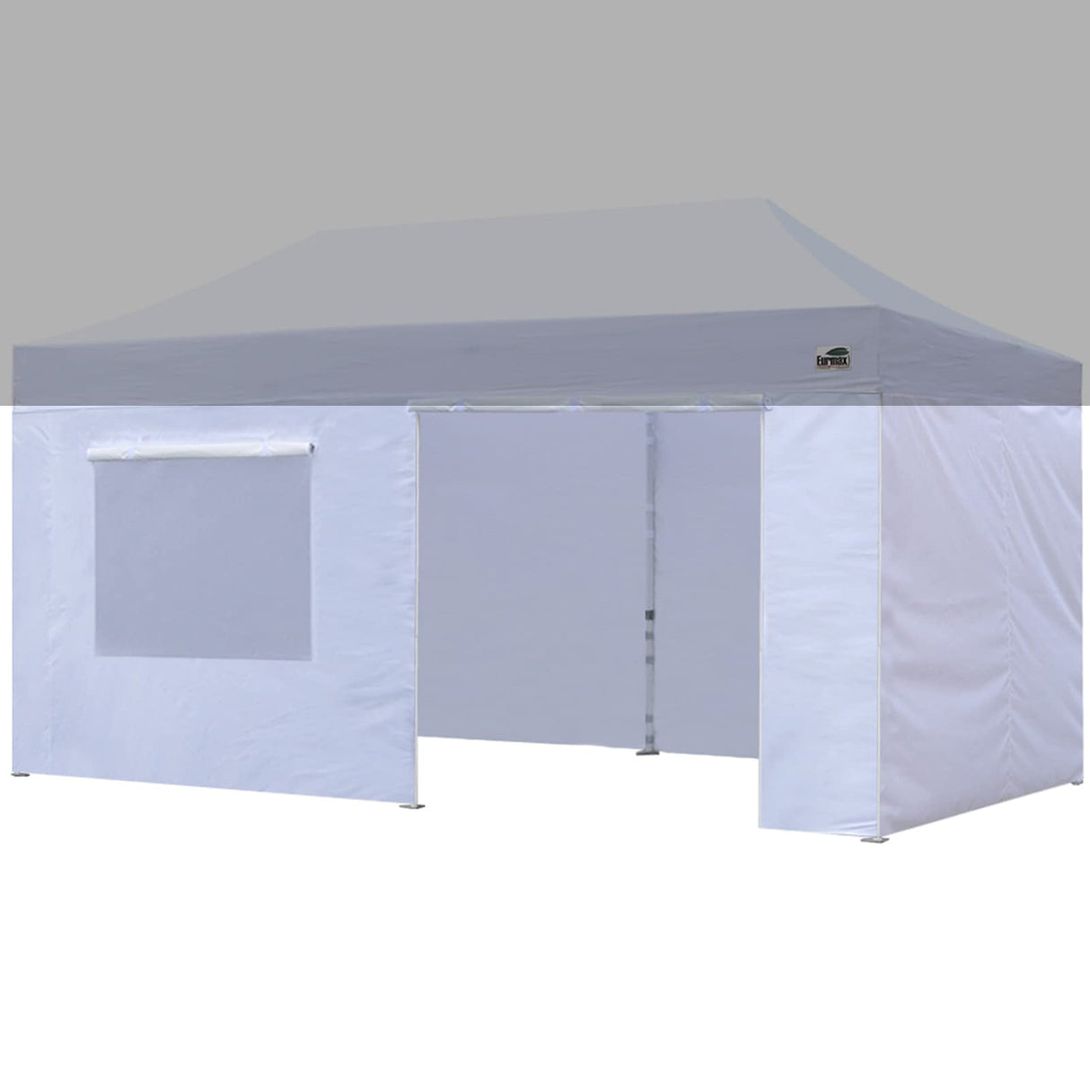 Eurmax USA Full Zippered Walls for 10 x 20 Easy Pop Up Canopy Tent,Enclosure Sidewall Kit with Roller Up Mesh Window and Door 4 Walls ONLY,NOT Including Frame and Top(White) Eurmax