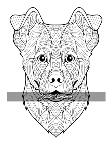 Amazing Dogs Coloring Book: Beautiful Dogs, Adorable Puppies, and Relaxing Designs for Adults and Teens WoodArtSupply