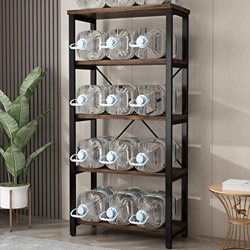 5-Tier Vintage Industrial Solid Wood Bookshelf with Metal Frame AY-AOYUAN