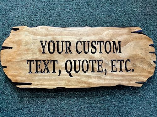Custom Wooden Signs, Personalized Wood Signs, Custom Wood Signs, Personalized Cabin Signs, Outdoor Wooden Sign, Family Name Signs (Text Only) Benchmark Signs And Gifts