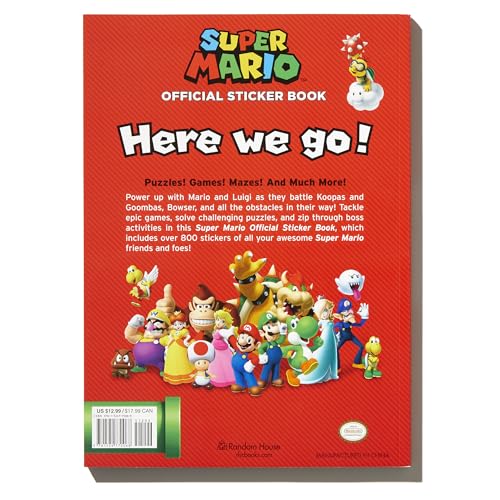 Super Mario Official Sticker Book (Nintendo®): Over 800 Stickers! Random House Books for Young Readers
