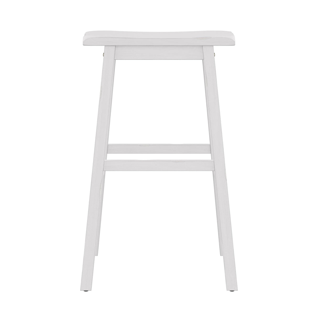 Hillsdale Moreno Wood Backless Bar Height Stool, 29" High, Sea White Hillsdale