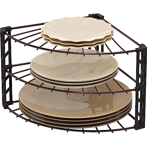 Simple Houseware 3-Tier Counter Corner Shelf Organizer, Bronze Simple Houseware
