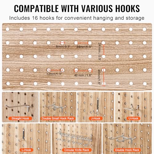 VEVOR Wood Room Divider, 4 Panel Wood Folding Privacy Screen, 66.9 Inches Tall Indoor Carved Partition Divider, Portable Decoration Screen, for Room Separation, Home, Office, Restaurant & Bedroom VEVOR