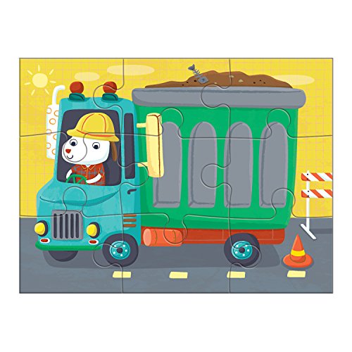 Mudpuppy Transportation 4-in-A-Box Puzzle Set, 12 Mudpuppy