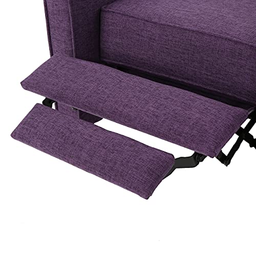 Christopher Knight Home Mervynn Mid-Century Modern Fabric Recliner,polyester, Muted Purple / Dark Espresso Christopher Knight Home