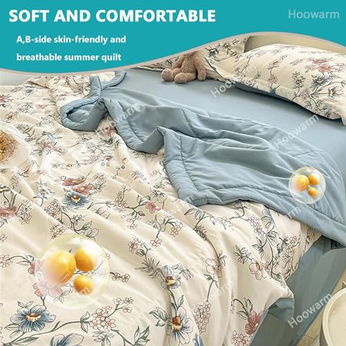 Cooling Comforter Double/Single King Size Cooling Blanket Soft Breathable Summer Duvet 150x200/180x200cm Lightweight Cooler Comforter Washable Quilted Duvet for All Season(#1,200x230cm/78x90in) QWHYQXI