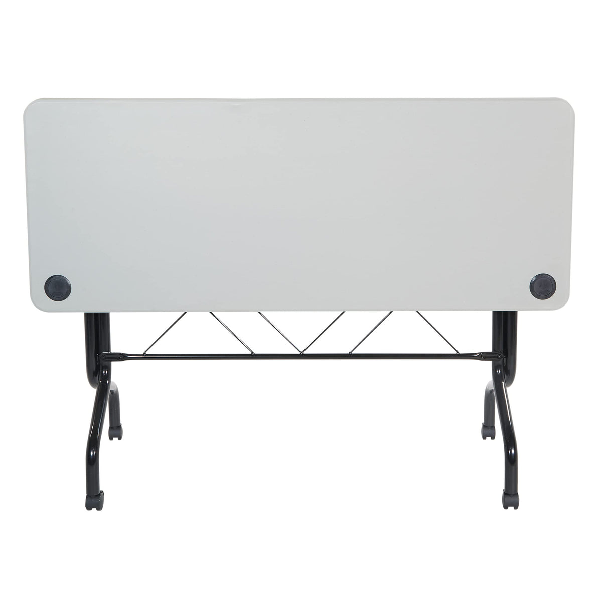 Office Star Resin Multipurpose Flip Training Table with Locking Casters for Home or Office Use, 5 Feet Light Gray Office Star Products