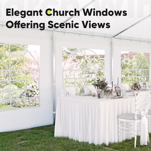Quictent 20x30ft Party Tent Heavy Duty Outdoor Canopy Tent Carport Wedding Event Shelter BBQ Wedding Tents for Parties with Storage Bags(Church) Quictent