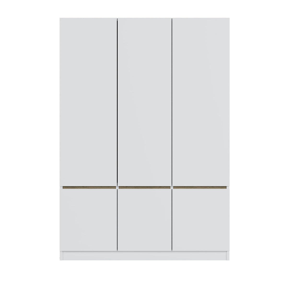 Merax 6-Doors Wooden Wardrobe Closet Storage Shelves and Hanging Rail for Clothes for Bedroom Organizer, White Merax