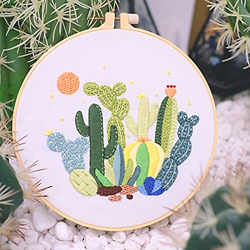 HAND U JOURNEY Basic Embroidery Stitch Kit – 28 Stitch Techniques with Mushroom Embroidery Set, Beginner-Friendly DIY Craft Kit for Adults