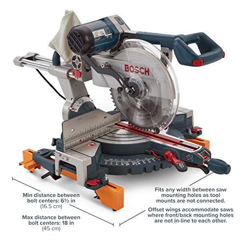 Skil 10" Dual Bevel Sliding Compound Miter Saw (MS6305-00) and BORA Portamate PM-4000 Heavy Duty Folding Miter Saw Stand with Tool Mounting Bars Skil