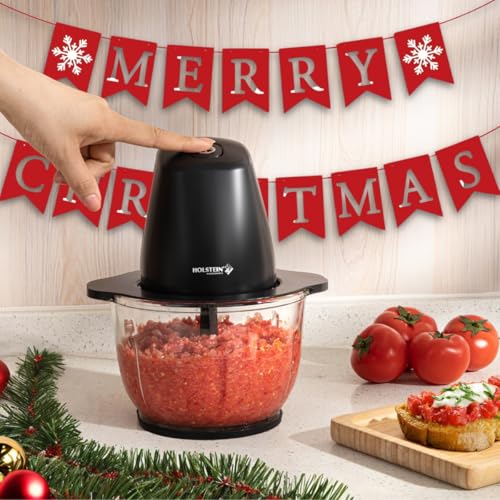 Holstein Housewares Electric Food Chopper – 1.9 QT, 8 Cup, Black, High-Powered Mini Food Processor for Chopping, Dicing & Blending, Compact & Easy to Use for Quick Meal Prep 250W Holstein Housewares