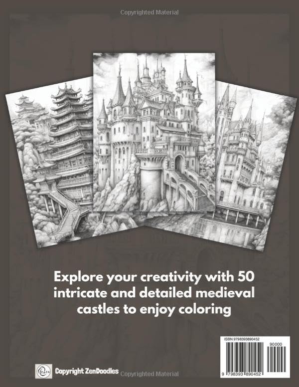 Amazing Medieval Castles: Marvel at the Castle Architecture in this Coloring Book for Adults and Teens Majosta