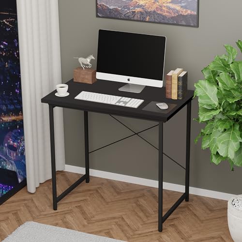 YSSOA Computer Desk Home Office Work Study Writing Modern Simple Table with Headphone Hooks YSSOA