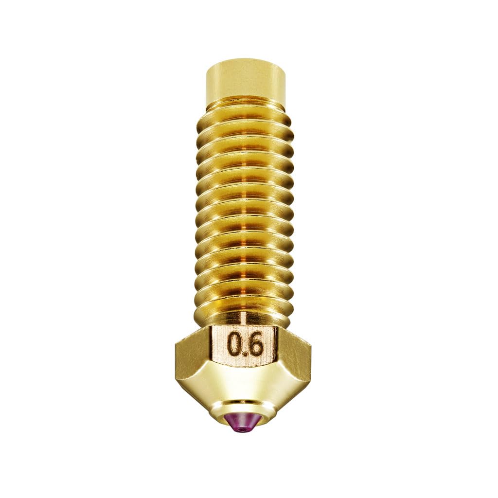 DUROZZLE Ruby Nozzle 0.6mm for Elegoo Neptune 4 Plus/Max 3D Printer, Hardened & Abrasion Resistant for Precision Additive Manufacturing DUROZZLE