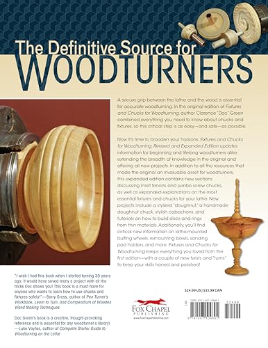 Fixtures and Chucks for Woodturning, Revised and Expanded Edition: Everything You Need to Know to Secure Wood on Your Lathe (Fox Chapel Publishing) How-Tos and Projects from Beginner to Advanced Fox Chapel Publishing