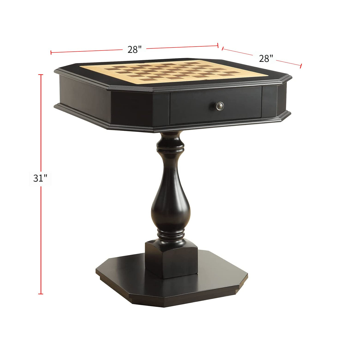 ACME Bishop Game Table in Black Acme
